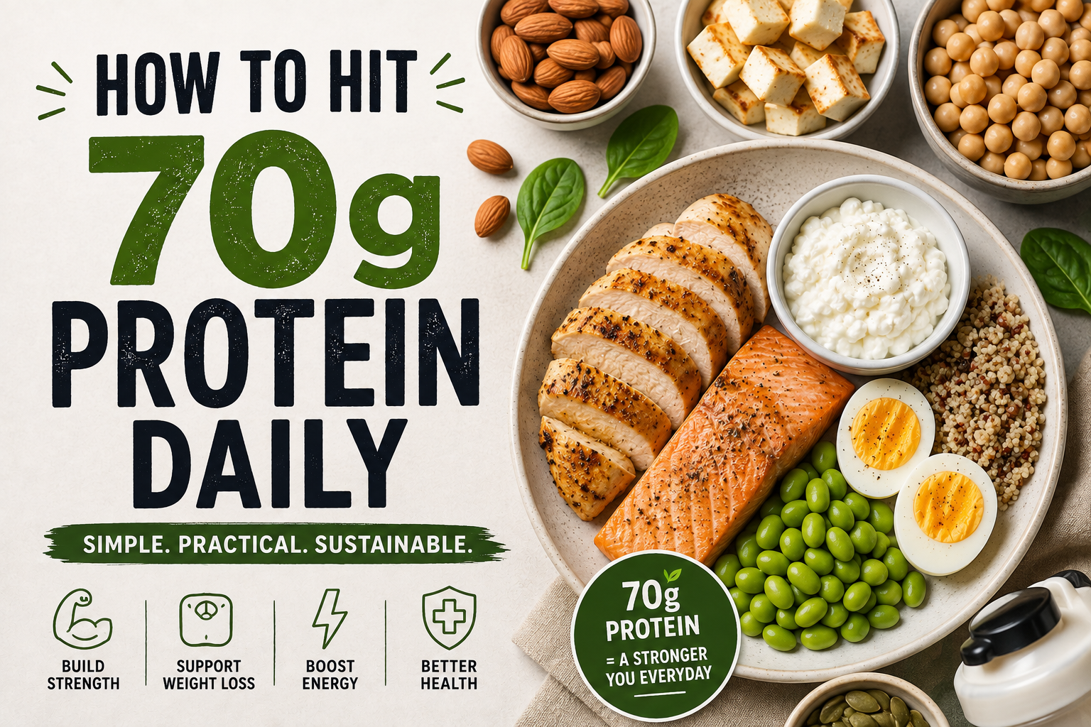 How To Hit 70g Protein Daily